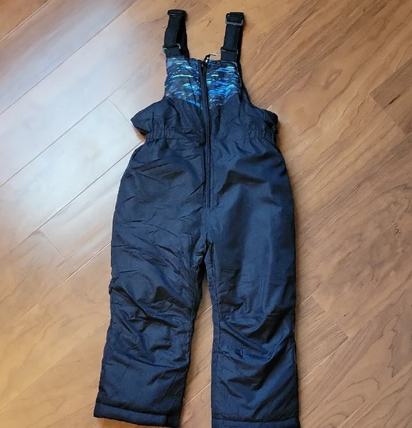 Blue and Black Kids Winter Jacket and Snow Bib Set - Picture 5 of 8